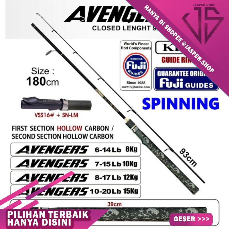 HARGA HEMAT Joran Kenzi Avengers 180CM 10-20Lb | Power 15Kg | Full Fuji