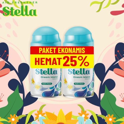 STELLA Parfum'ist Matic Refill 2X225ml I Pengharum Ruangan I Multipack