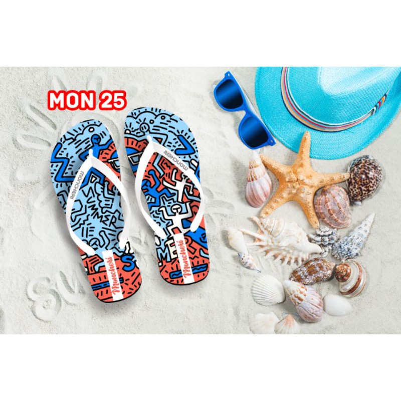 Sandal Jepit Wanita Printing Moncheri MON 25 Sandal Terbaru