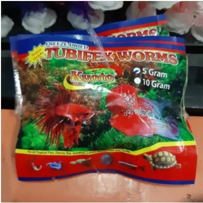 

Tubifex Worm Cacing Kering Pakan Ikan Cupang Louhan Makanan Kering