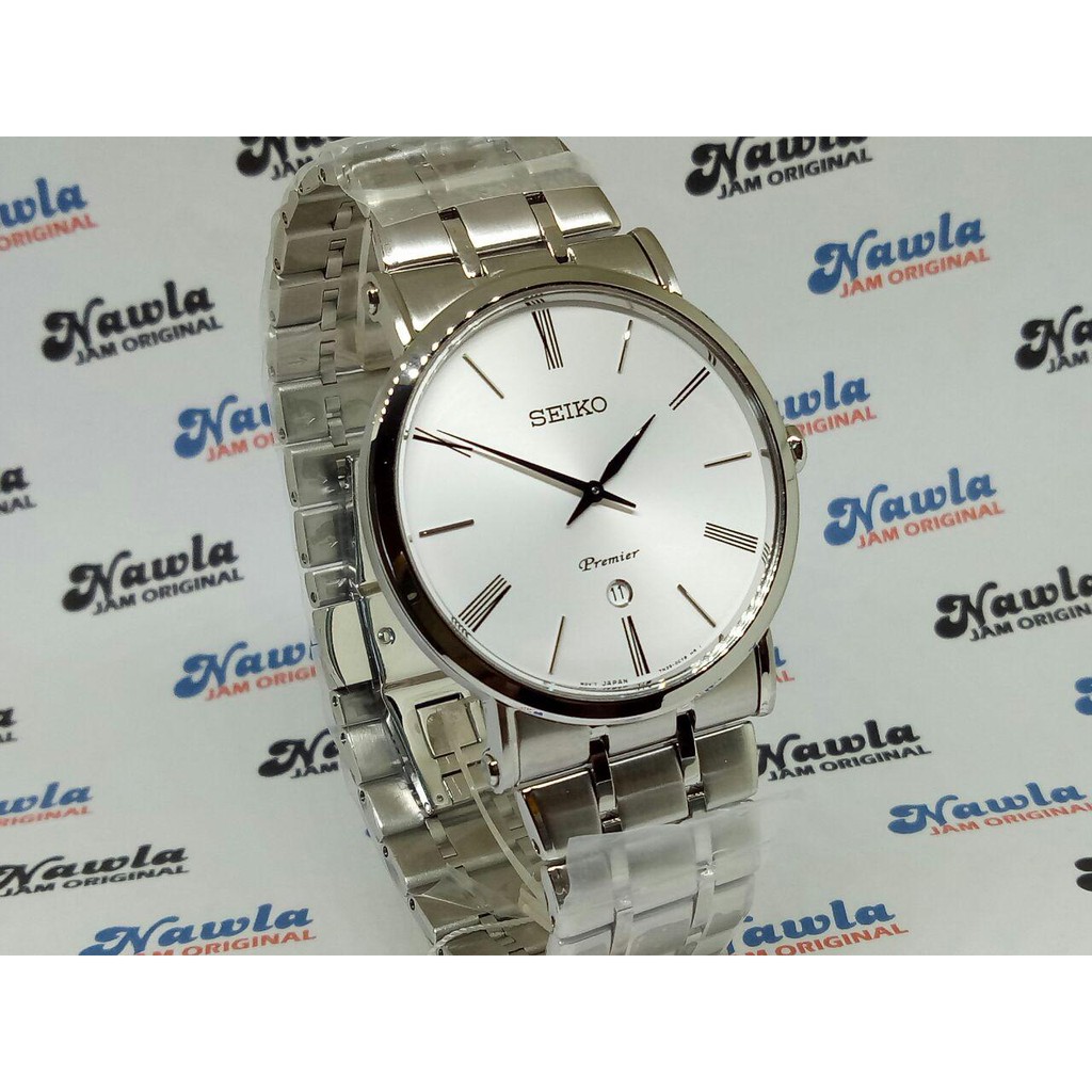 Seiko Premier SKP391P1 Quartz White Dial - Jam Tangan Pria SKP391