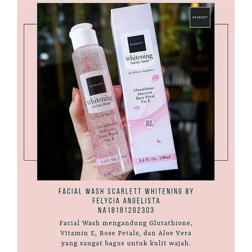 Scarlett Whitening Facial Wash Sabun Pembersih Wajah Scarlet