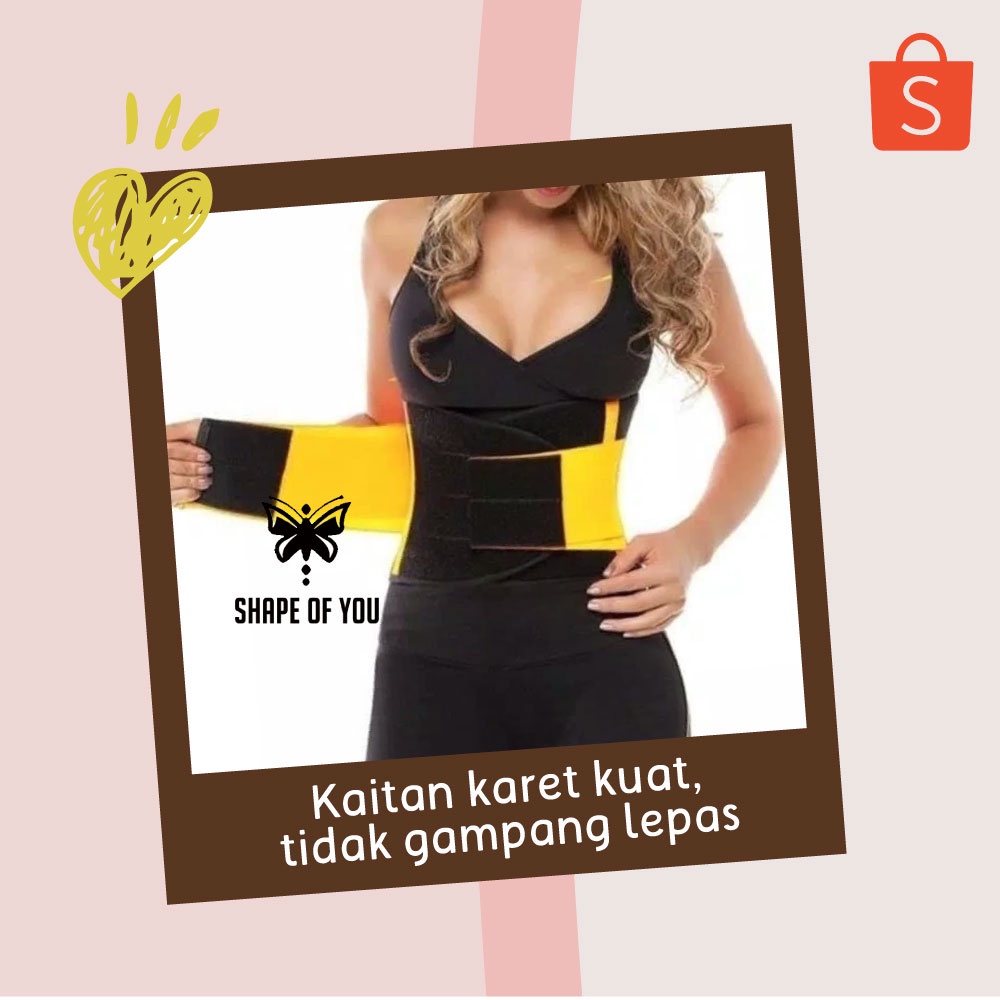 Korset Perut Hotshaper Pembakar Lemak / Alat Pelangsing Badan Perut Buncit Power Belt Korset Melahirkan Olahraga Pengencang Perut Pria Wanita Pengecil Perut Gelambir Sabuk Pengencang Sehabis Sesudah Melahirkan Ori Original Asli Bisa COD By shapeofyou_