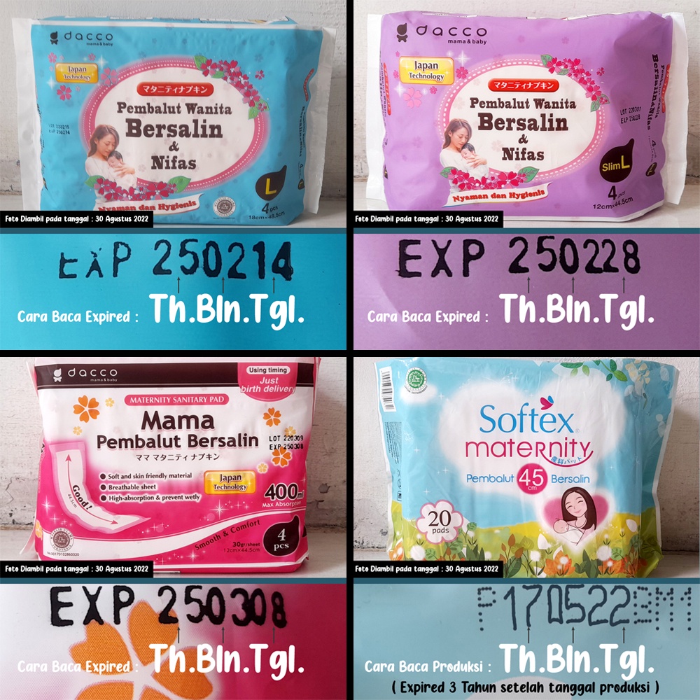 Pembalut BERSALIN / NIFAS 4 pcs JAPAN Technology Mama  Nyaman, Hygenis Dacco osaki ens