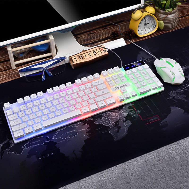 Keyboard Gaming dan Mouse RGB / Set Gaming Mouse dan Keyboard USB Cable RGB mainan komputer