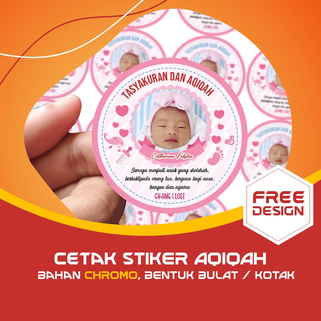 

Cetak Stiker Aqiqah Custom Bentuk bulat atau Kotak