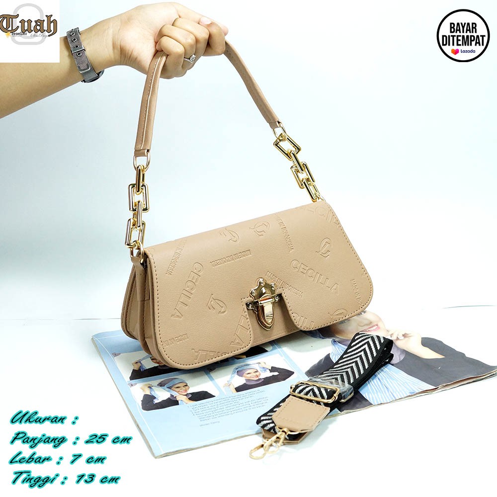 TUAH SLIMBAGS / SL CeciLLa Bordir 2 Tali MX 3798 / Tas Fashion Wanita Terbaru / Best Seller