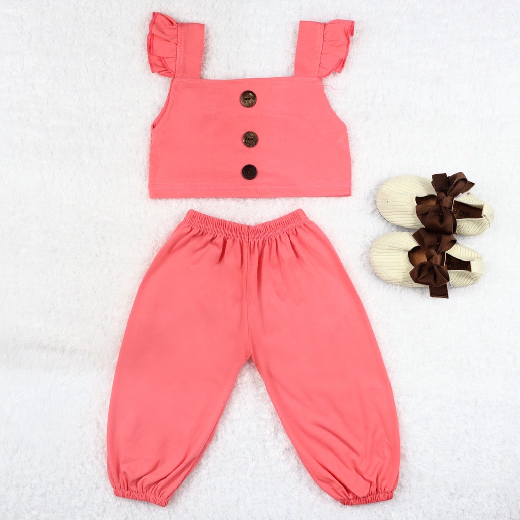 Owlet - Setelan Anak Perempuan / Baju anak perempuan / Setelan Crop Top / Setalan Celana Panjang