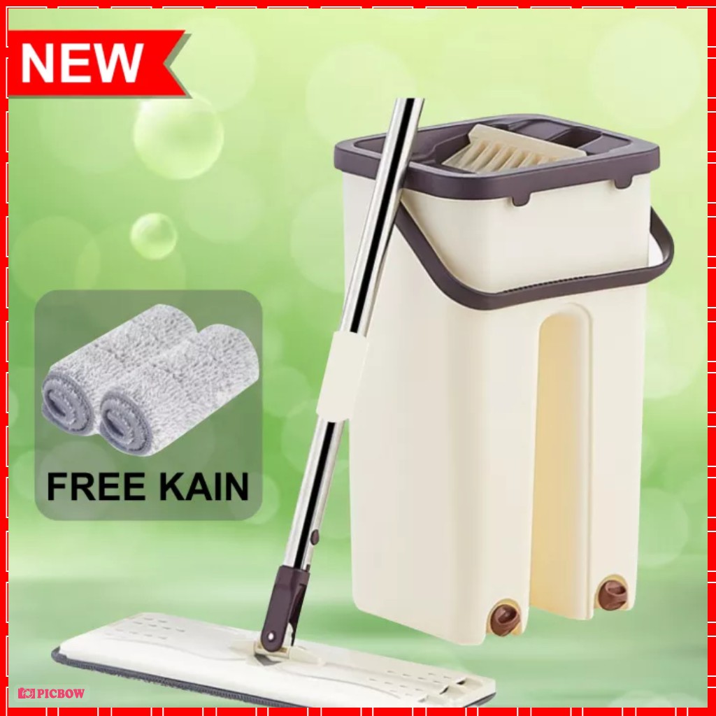 PEL LANTAI ULTRA SPIN MOP PENGERING STAINLESS ANTI KARAT BERPUTAR 360 DERAJAT KAIN MICROFIBER