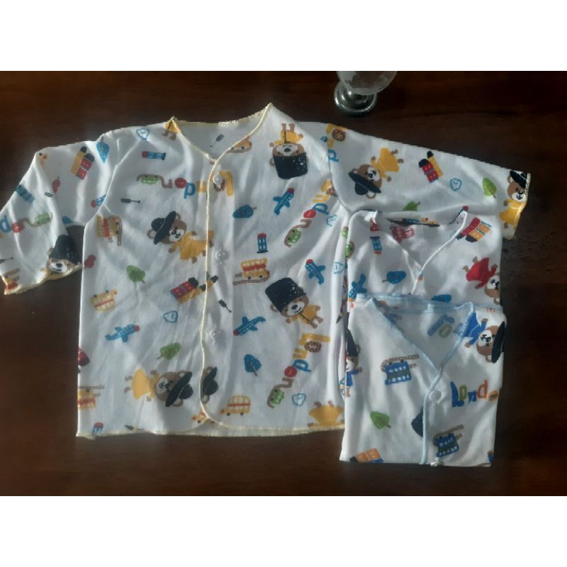 Baju Bayi Motif Lengan Panjang 6pcs da 3pcs SNI-3pcs Jumbo