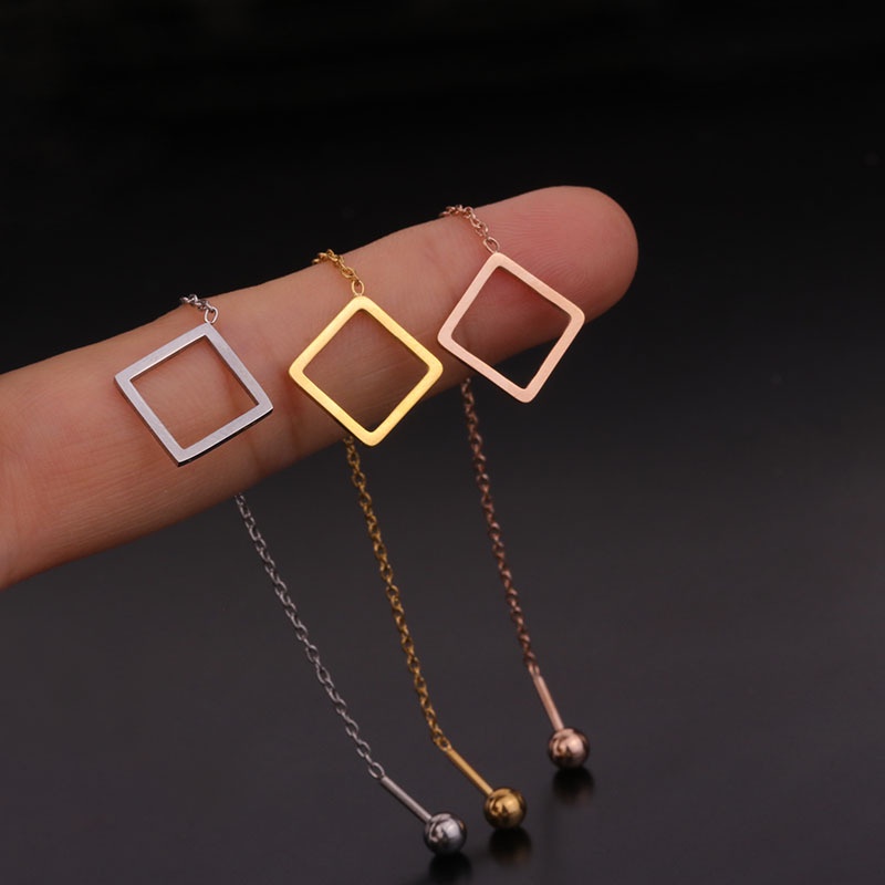 1 Pcs Simple Style Geometry Shape Long Chain Eardrop Piercing Earring for Dance Party Stylish Accessories