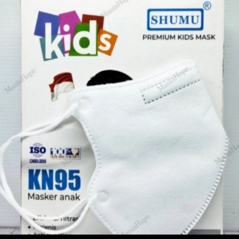 (Shumu Masker Anak KN95  Premium Kids Mask Steril 10pcs permasker perkemasan) ( KN95 Anak Careion 10pcs) KN 95 isi 10 pcs