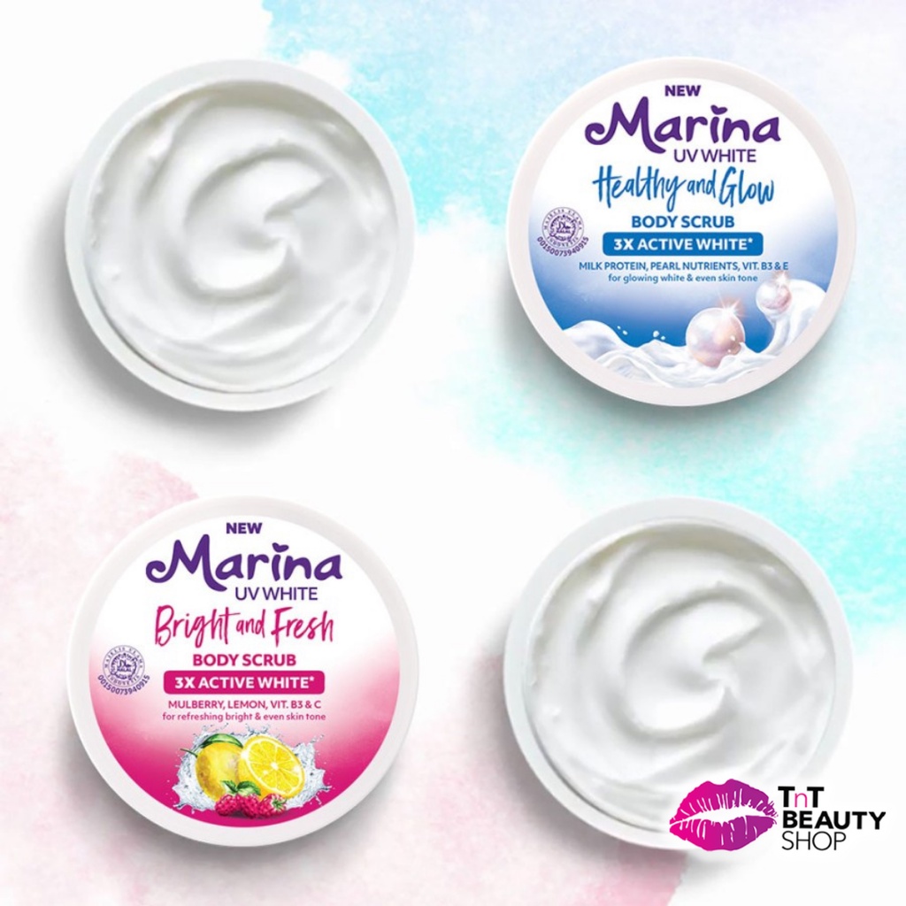 ★ BB ★ Marina UV White Healthy &amp; Glow Body Scrub - Marina UV White Bright &amp; Fresh Body Scrub 200ml