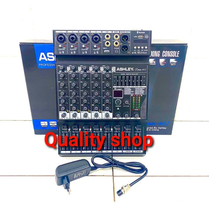 Mixer Audio Ashley Remix 602 Original 6Channel Bluetooth USB to PC