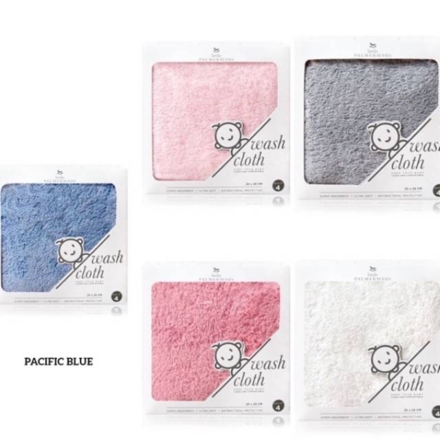 Little Palmerhaus Washcloth Bamboo (bisa satuan atau per box isi 4pcs) - Sapu Tangan Bayi