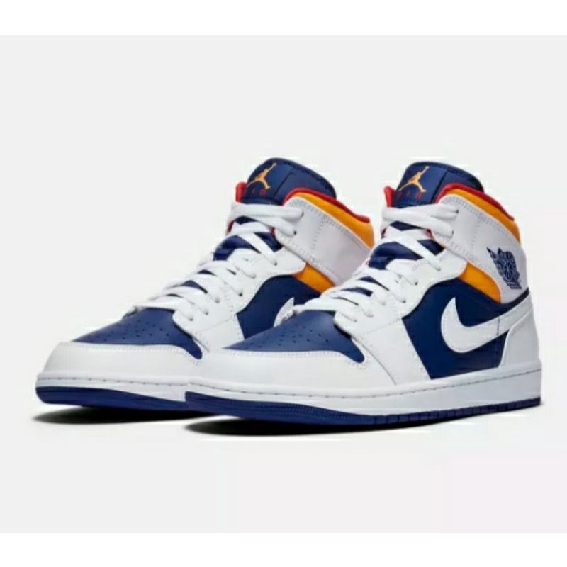 SEPATU JORDAN HIGH PREMIUM RETRO UNISEX SNEAKER WHITE NEVI GOLD SEPATU BASKET ORI PREMIUM 100%