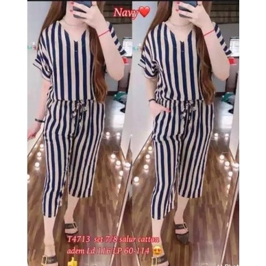 SETELAN WANITA MOTIF SALUR // SETELAN WANITA ANDIN SALUR TERBARU TERMURAH