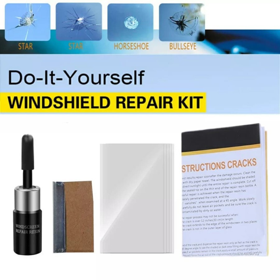 READY INSTANT Car Glass Scratch Crack Restore Tool Kit broken Window