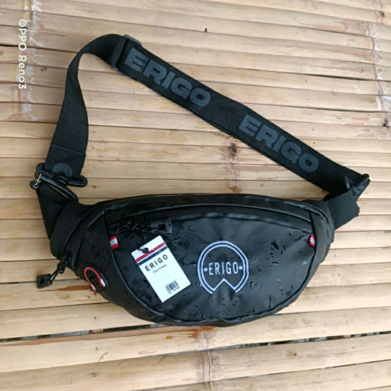 Tas Selempang Pria ERIGO Waterproof WaistBag Pria Wanita Anti Air Anti Sobek Premium Murah