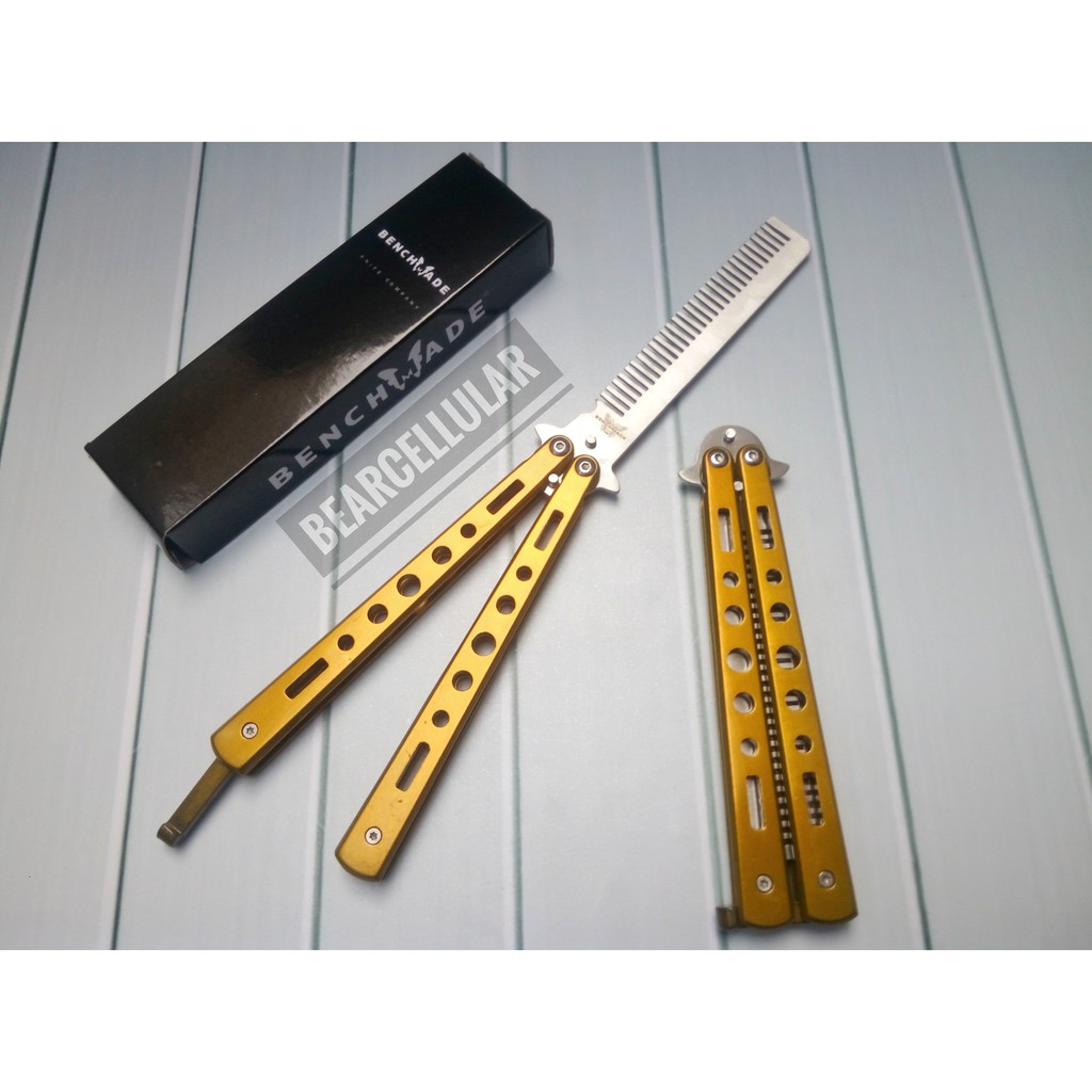 BENCHMADE/BALISONG/BUTTERFLY COMB / SISIR POMADE WARNA GOLD