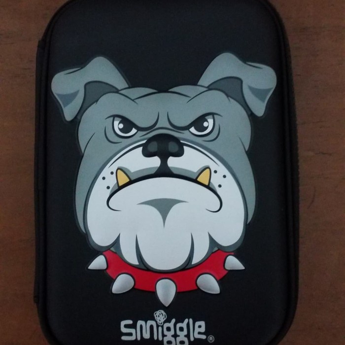

(BISA COD) KOTAK PENSIL / SMIGGLE HARDTOP PENCIL CASE ORIGINAL - Black Bulldog