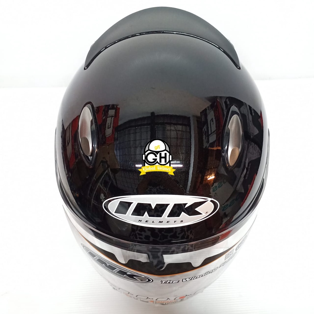 HELM INK HALF FACE INK CENTRO ORIGINAL 100% INK CENTRO JET SOLID BLACK MET