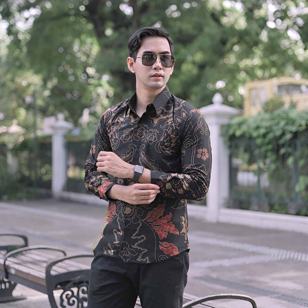 ( COD ) Gratis Ongkir Batik Pria Lengan Panjang/Kemeja Pria /Baju Kemeja Pria/Baju Batik Pria/Modere