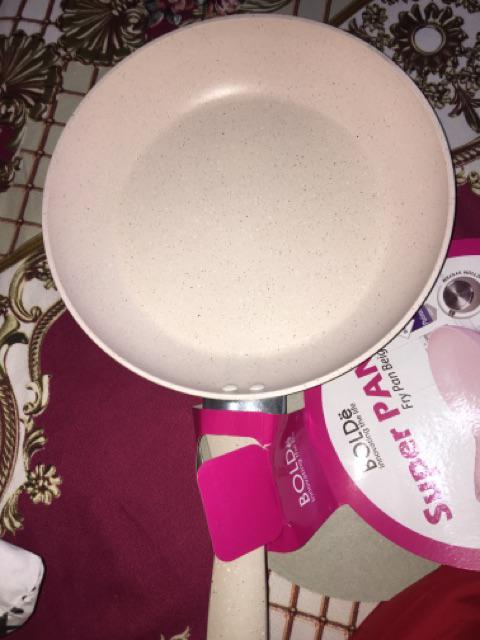 Bolde Pan Fry Pen Granite Ceramic Beige Panci Penggorengan Anti Lengket Wajan Granit Keramik 26 Cm
