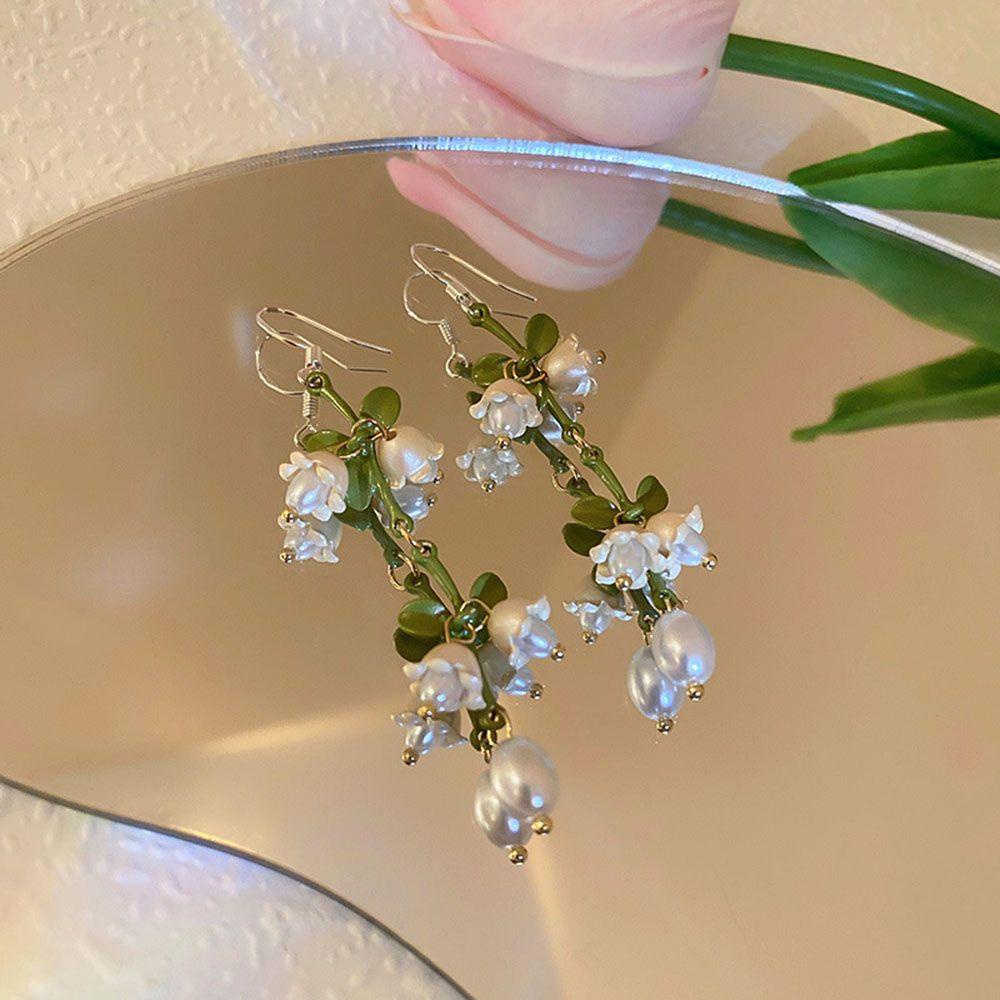 Lily Lily Menjuntai Anting Pernikahan Wanita Perhiasan Gaya Korea Piercing Drop Earrings