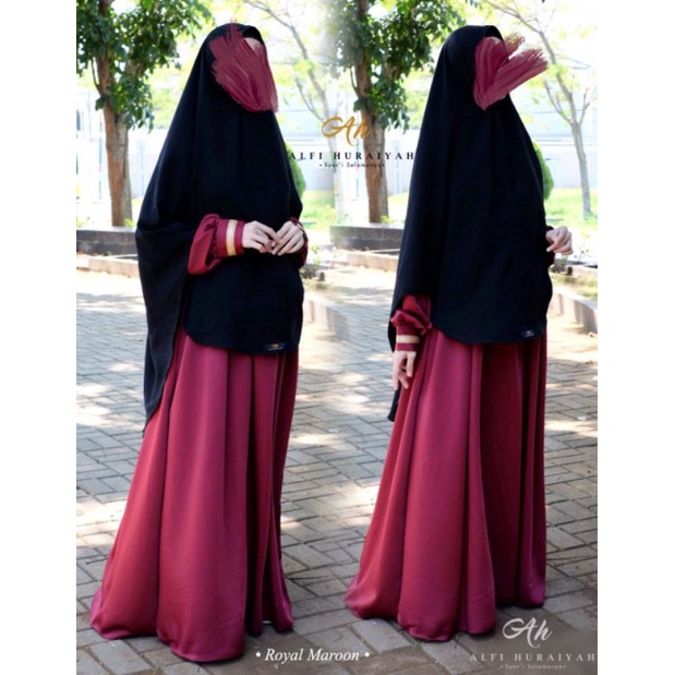 GAMIS AAFIYAH by ALFI HURAIYAH Model Hanbok Renda Cutting Umbrella Ada Zipper Gamis Cantik Model