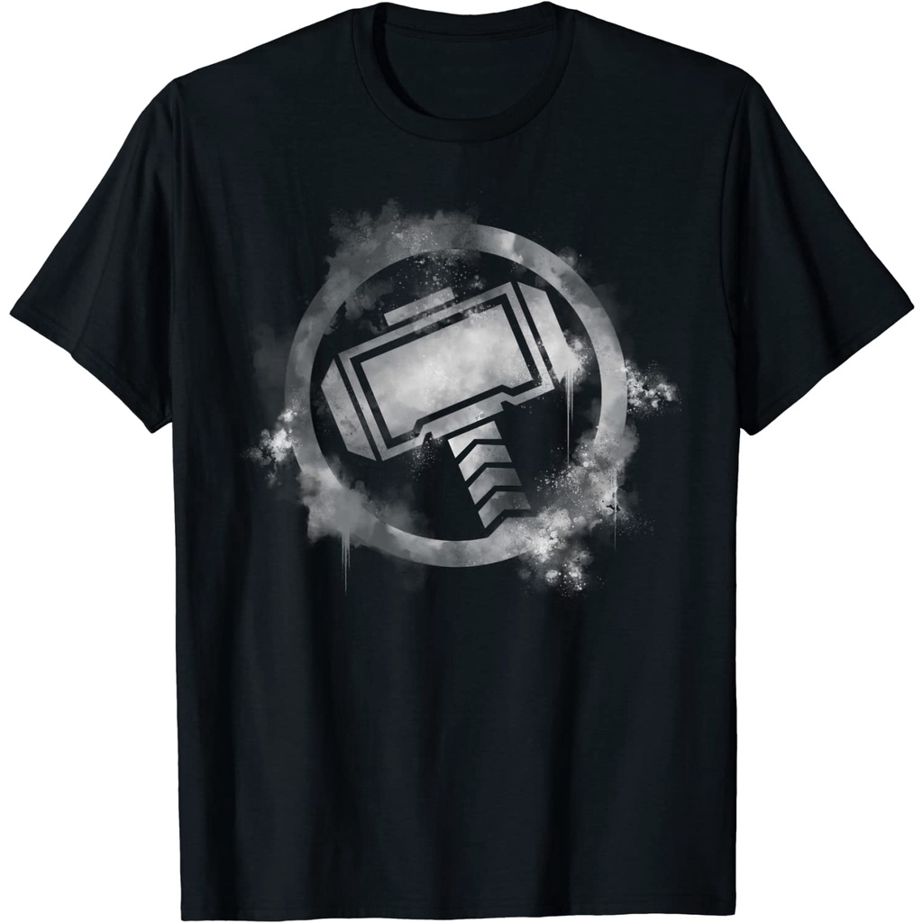 Baju Kaos Dewasa Marvel Avengers Endgame Thor Spray Paint Logo T-Shirt