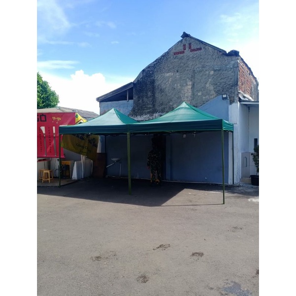 TENDA LIPAT CAHAYA MATIC UK 3X3 SUPER PREMIUM KET BESI 1,4MM