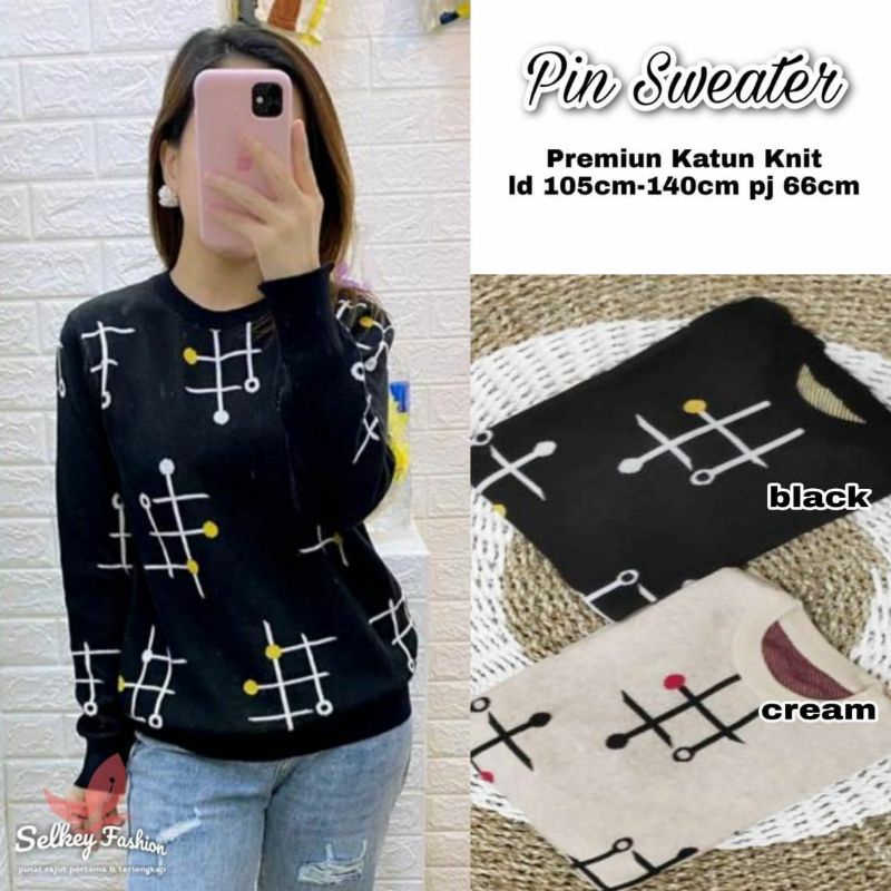 Sweater rajut wanita keren kekinian baju terbaru PIN Sweater By Silkey Best seller...