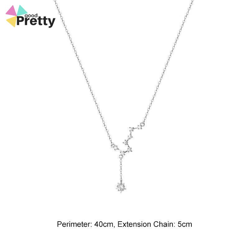 Big Dipper Wanita Trendy Temperamen Cahaya Mewah Desain Niche Rumbai Kalung Indah Sederhana - PD