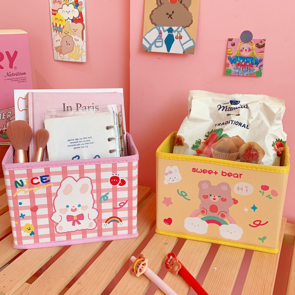 Korea Storage box lipat organizer bear ST01 kotak pernyimpanan serbaguna