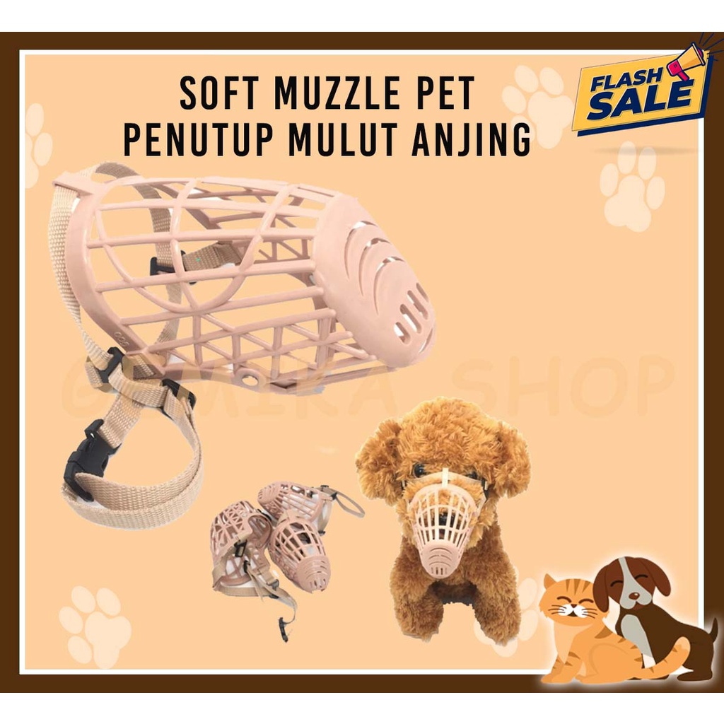 PENUTUP MULUT BRONGSONG ANJING - PET DOG MUZZLE