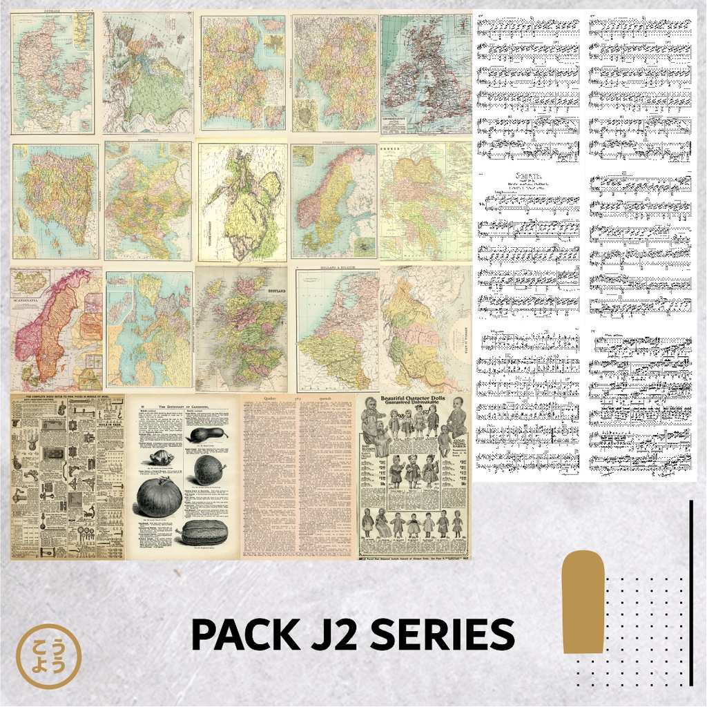 

10-16 pcs Paper Journal Set untuk Jurnal / Scrapbook (Pack J2)