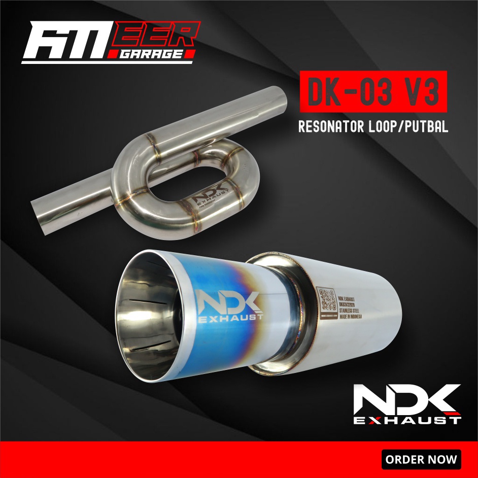 Knalpot Mobil Racing NDK Exhaust DK-03 V3 + Resonator Loop (Fullbass)