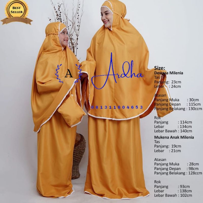 MUKENA CAUPLE  POLOS WARNA  KATUN ALESYA