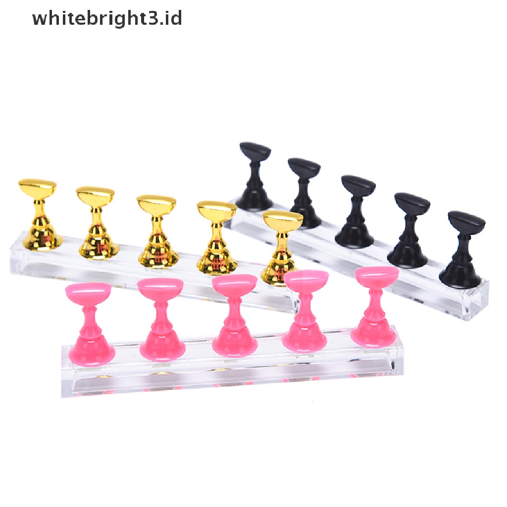 (whitebright3.id) 1 Set Stand Display Kuku Palsu Bahan Akrilik