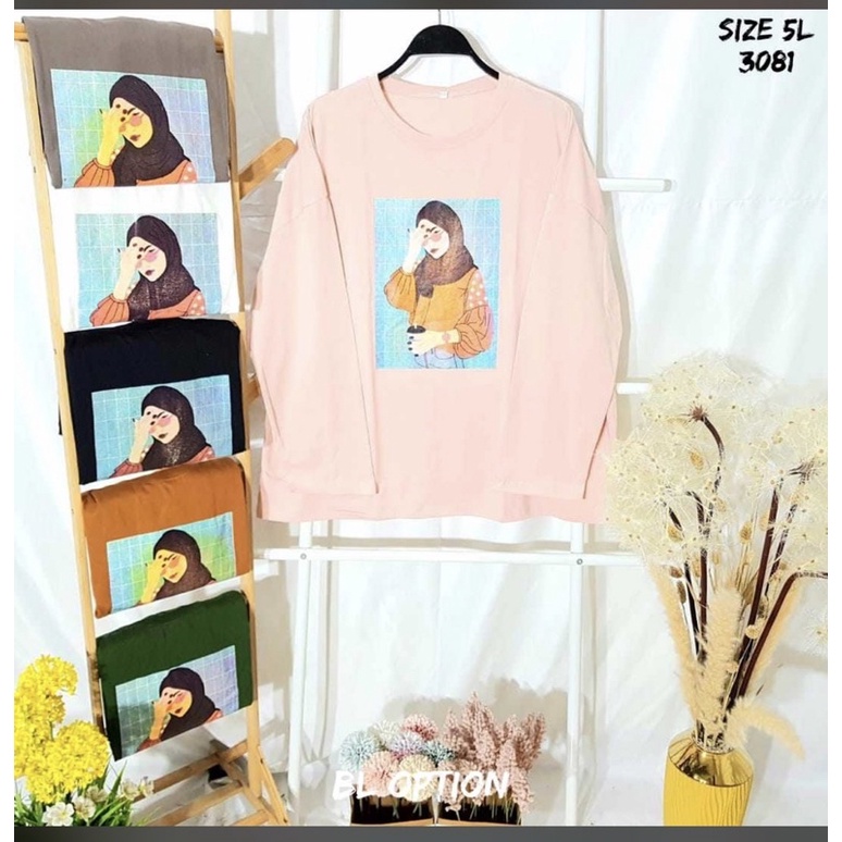 atasan kaos karakter kaos viral kaos 7/8 kaos tumblr kaos hijab kaos oversize kaos jumbo