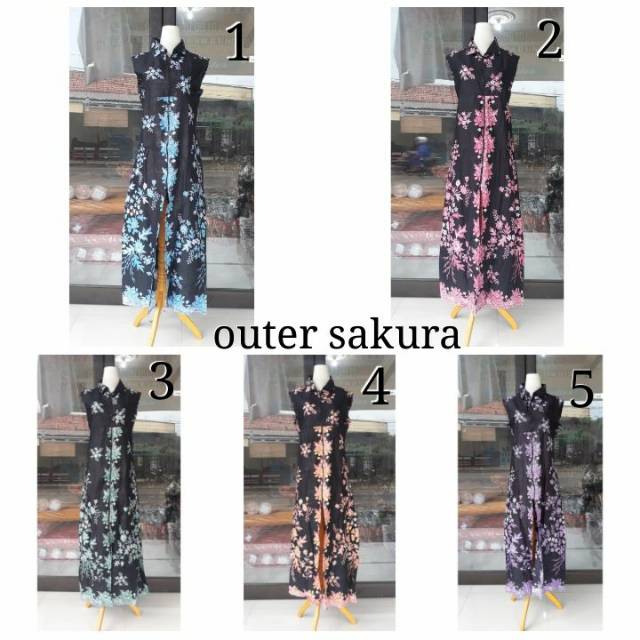 LONGCARDY BATIK SAKURA OUTERWEAR BATIK WANITA MODERN CARDIGAN BATIK WANITA