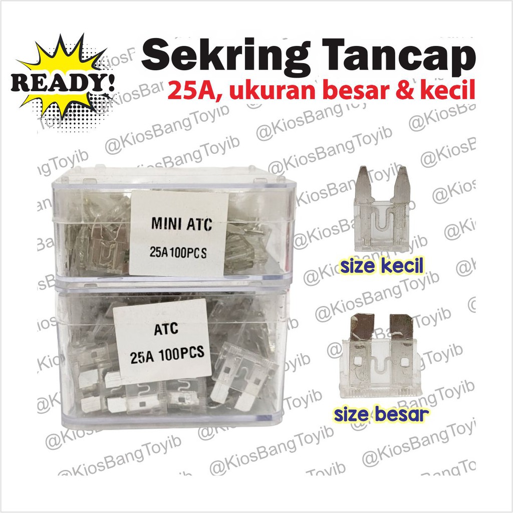 Sekring Tancap/Fuse Tancap Motor Mobil Besar Kecil 5A 7,5A 10A 15A 20A  Serbaguna