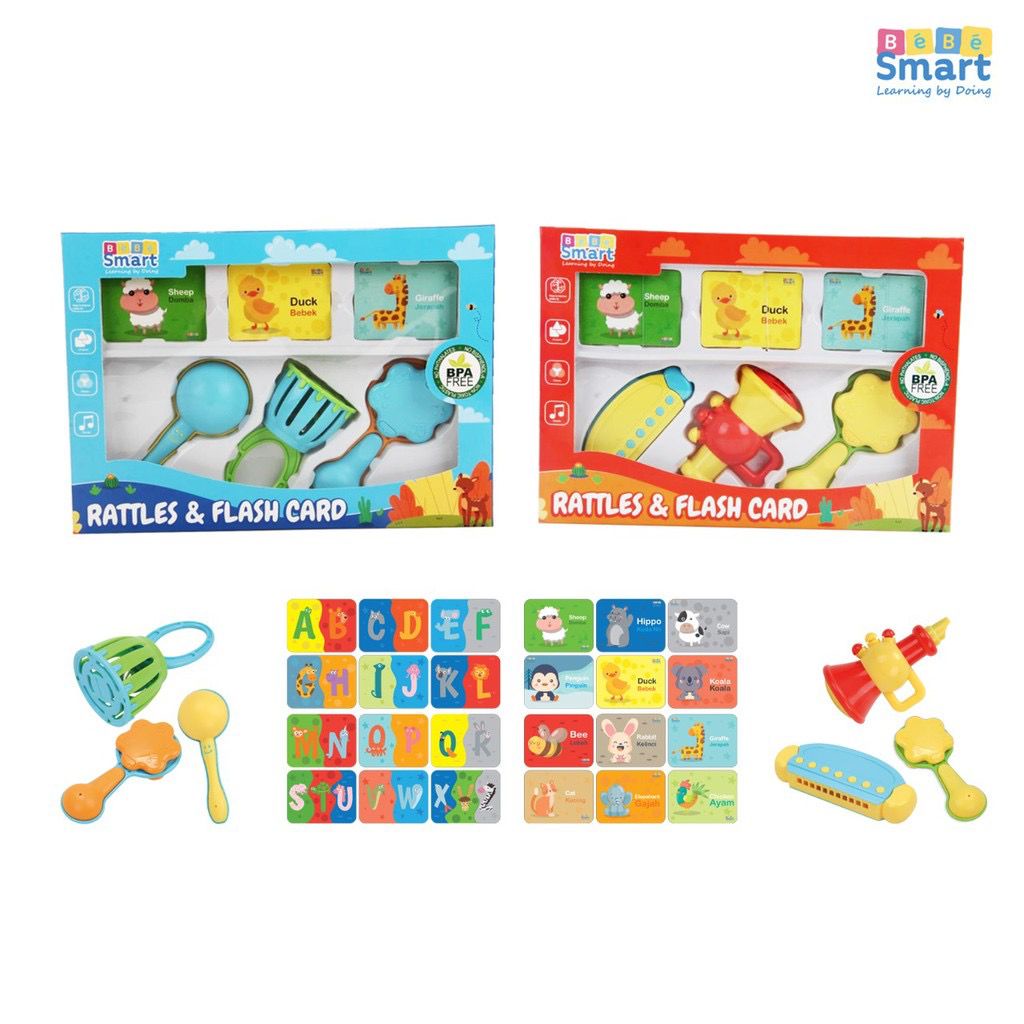 Bebe Smart Rattles &amp; Flash Card - Mainan Anak