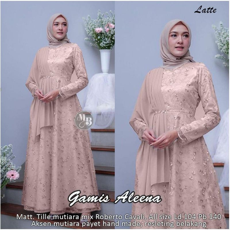 Aleena Maxy Gamis Kondangan Terbaru Gamis Pesta Cantik Gamis Brukat Remaja Aleena Dress Selendang Gamis Lebaran Anak Perempuan Gamis Kondangan Cantik Dress Muslim Terbaru Gamis Remaja Muslimah Seragam Pernikahan Outfit Bridesmaid Terabru