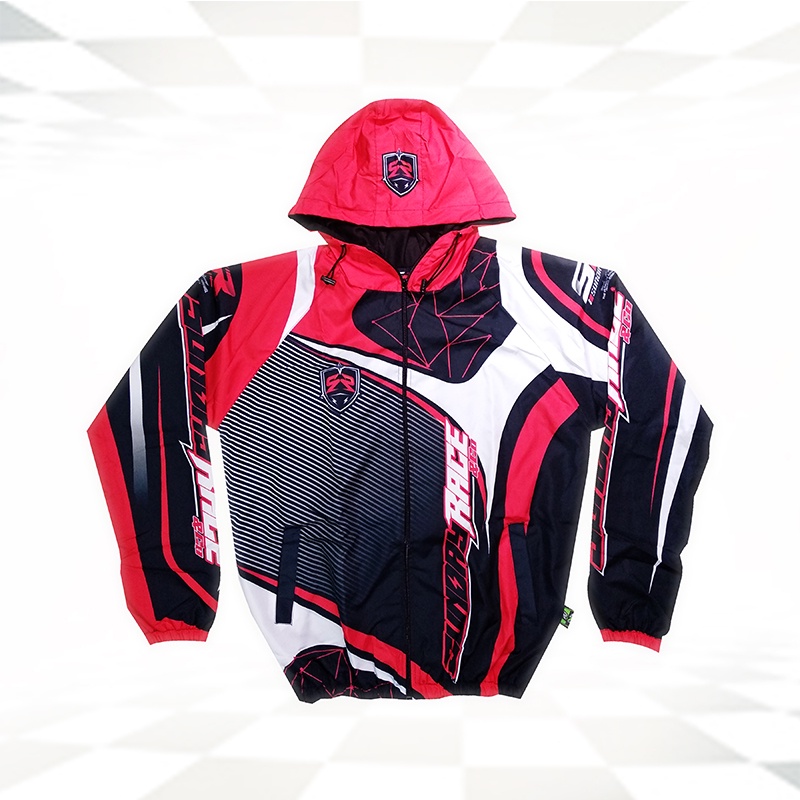 Jaket parasut sunday race new motif
