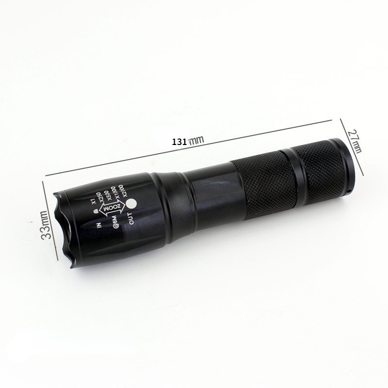 [ Portable bright  LED zoom mini flashlight  for Hiking Camping Survival Emergency ]