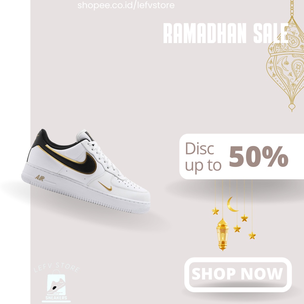 SEPATU SNEAKERS PUTIH PRIA FULL WHITE BLACK PRIA KASUAL NIKE AIR FORCE 1 ONE Air Force 1 LV8 GS 'Whi