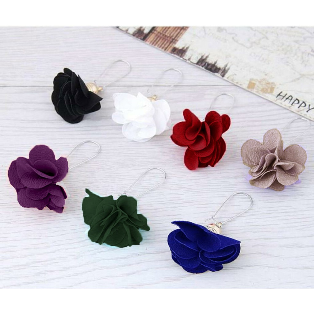 ANTING HOOPS WANITA KEKINIAN STYLE KOREA MODEL BUNGA MISS 32