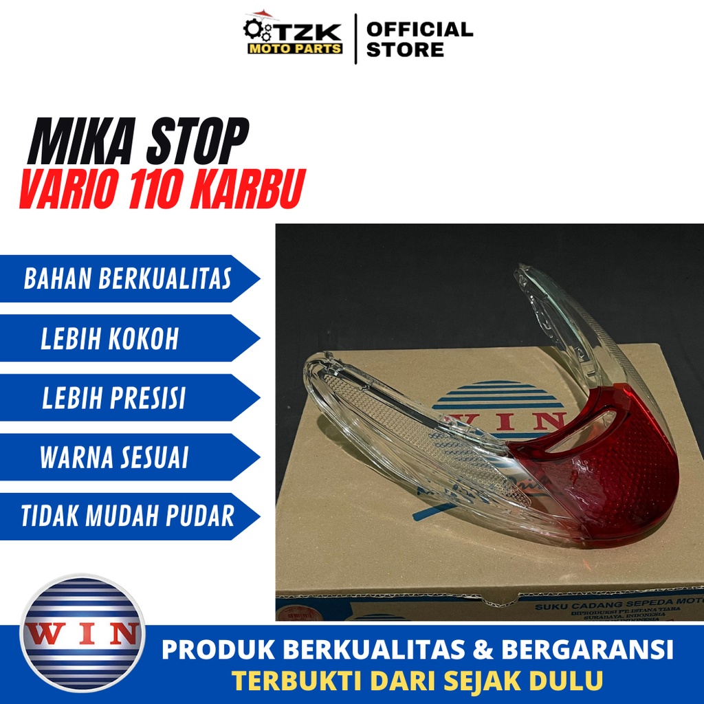 Mika Kaca Reflektor Lampu Stop Stoplamp Belakang Vario 110 Karbu Lama WIN